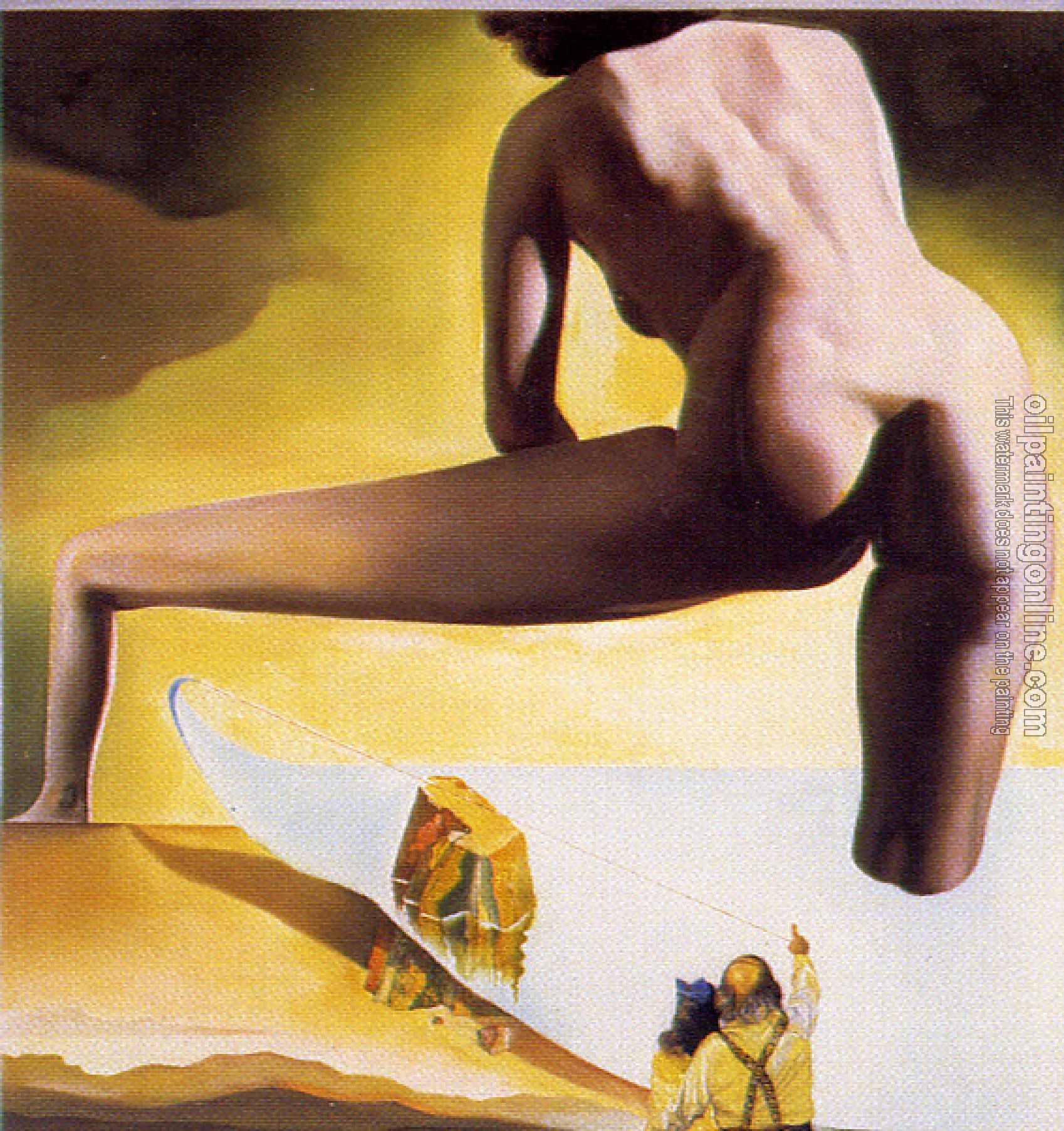 Dali, Salvador - Dali Lifting the Skin of the Mediterranean Sea to Show Gala the Birth of Venus(Stereoscopic work;right component)